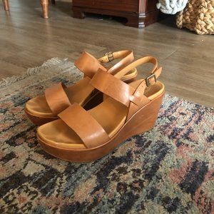 KORK-EASE Leather Wedges, Sz 7